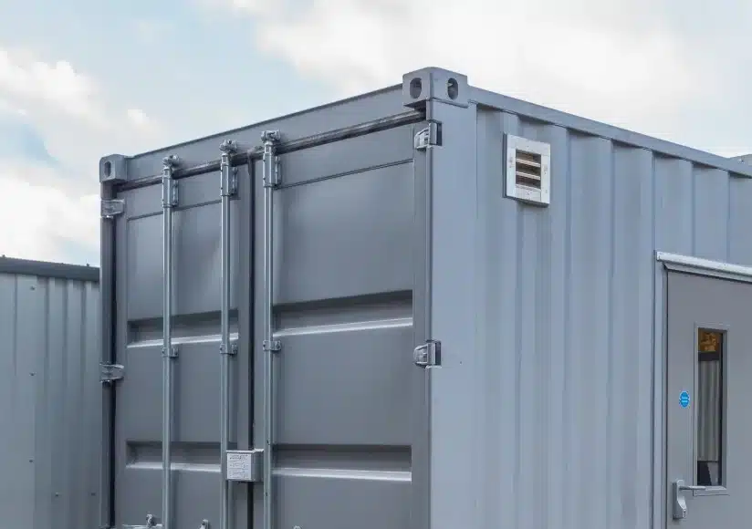 Grey container overcast day